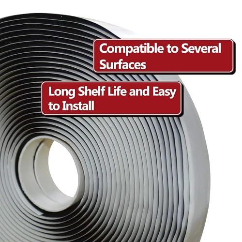LLPT Butyl Tape Black 3/4 Inch x 33Ft 2 Pack Tight Seal for Leak Proof EPDM RV Repair Window Glass Boat Sealing Roof Pipe Patching(BST342) - size: 3/4" Black