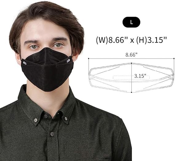 Dr.Puri [20 Pack] New Micro-Dust Protection Face Premium Mask (KF94) - color: Black