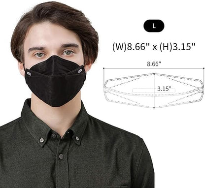Dr.Puri [20 Pack] New Micro-Dust Protection Face Premium Mask (KF94) - color: Black
