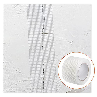 uxcell Drywall Joint Tape Self-Adhesive Fiberglass 3-inch x 98-feet Repair Patch Wall Hole Crack Mesh Size 2.8mm - size: 3" X 98'