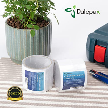Dulepax Tent Repair Tape,Ultrastrong Awning Repair Tape,Boat Covers Repair,Double Layer RV Covers Repair Kit,Tarp Repair,Canvas Pctch Kit,Sail Tape 1 Roll of 16.4' x 2.95" - size: 16.4 ft x 2.95"