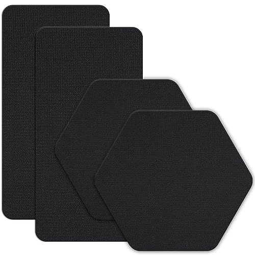GEAR AID Tenacious Tape Gore-TEX Fabric Patches for Waterproof Jacket & Rain Gear Repair, Black, 2.5” x 2.8” Hex & 2.5” x 4” Rectangle, 4 Patches - size: 4 Patches (2 Hex & 2 Rectangle)