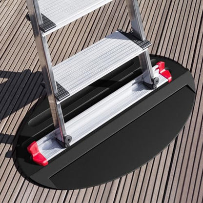 Extension Anti-Skid Ladder Stop Mat, 27"x15.7" Non-Slip Rubber Stabilizer Pad Anti-Slip Ladders Aid Stopper, Floor Protection Stepladder Telescoping Accessories (Black)