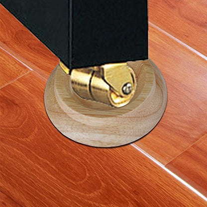 Upright Piano Caster Cups,Premium Quality Hardwood Piano Caster Pads Furniture Leg Pad Set of 4,with Non-Slip Moisture-Proof& Anti-Noise Felt Pads for Hardwood Floor Protectors (Natural Wood) - color: Natural Wood