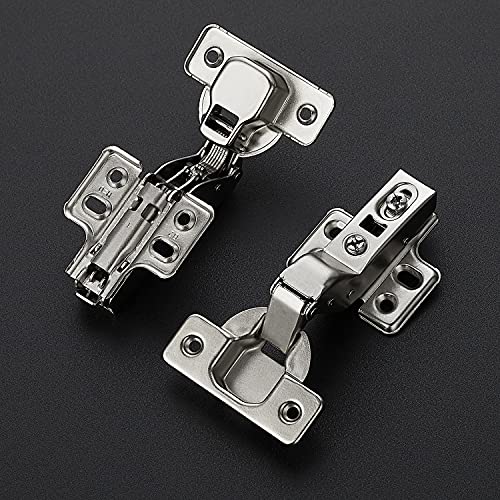 Ravinte 4 Pack 2 Pairs European Kitchen Cabinet Hinges Soft Close Insert Cabinet Door Hinges Heavy-Duty Frameless Adjustable Concealed Cabinet Cup Hinge - size: Insert