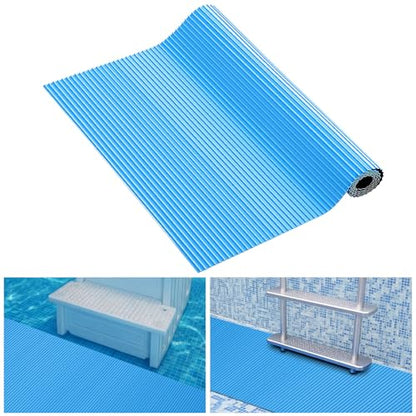 Breling 16" x 36" Swimming Pool Ladder Mat, Protective Pool Ladder Pad Step Mat with Non Slip Texture for Above Ground Swimming Steps Liners and Stairs(Vertical Striped) - size: 16" X 36", style: Vertical Striped