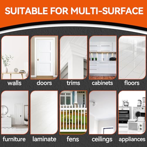 Brohood White Touch Up Paint, Appliance Kitchen Cabinet Bathtub Paints for Wall, 30ML Multi Surface Touch Up Paint, Semi Gloss White Wall Paints for Enamel Porcelain Door Furniture Chips Scratches - size: 1 Fl Oz (Pack of 1)