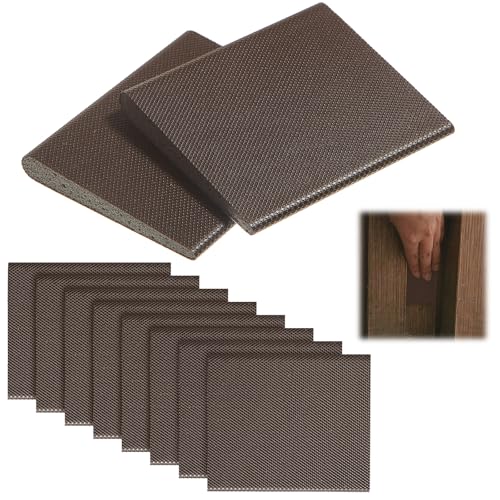 Zonon Self-Adhesive Door Corner Seals Door Weather Stripping Draft Stopper Sealing Frame Foam for Weather Protection Isolation of Noise(Traditional,Dark Brown,8 Pcs) - color: Dark Brown, size: Traditional