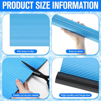 Breling 16" x 36" Swimming Pool Ladder Mat, Protective Pool Ladder Pad Step Mat with Non Slip Texture for Above Ground Swimming Steps Liners and Stairs(Vertical Striped) - size: 16" X 36", style: Vertical Striped
