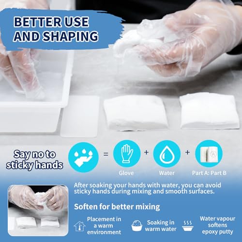 Epoxy Putty, Endhokn 10.5oz White Putty Stick Fix Leaks, Cracks and Fill Holes, Sculpting, Modeling, Epoxy Sculpt Clay for Metal, Ceramics, Plastic, Wood, Tile, Concrete 300g