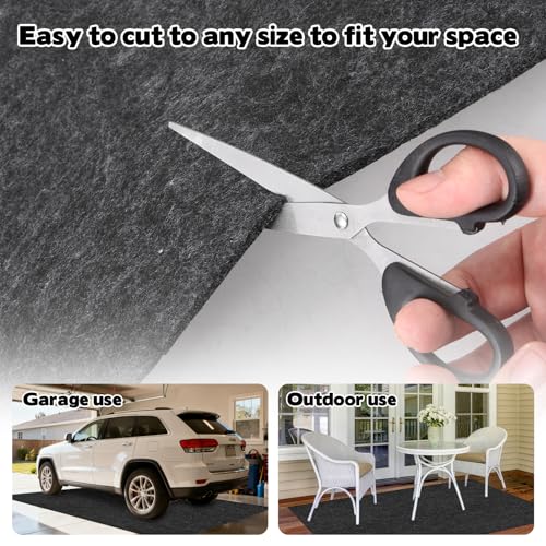 5 x 6Ft Oil Spill Mat, Garage Floor mats for Under Car Garage Rugs Durable Waterproof Non-Slip Backing Contains Liquids Protects Garage Floor Surface for Under Cars