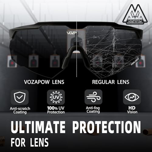 Shooting Glasses Anti Fog with High Definition Lenses, ANSI Z87+ Certified Tactical Safety Glasses for Men Women - color: A7-polarized Grey