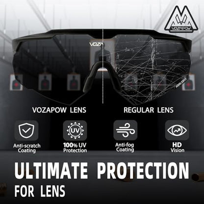 Shooting Glasses Anti Fog with High Definition Lenses, ANSI Z87+ Certified Tactical Safety Glasses for Men Women - color: A7-polarized Grey