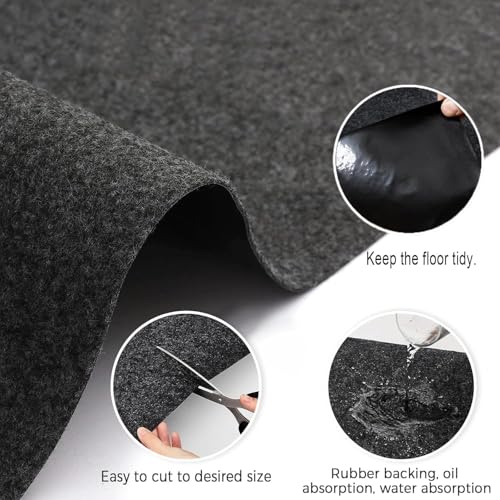 Oil Spill Mat, Garage Floor Mat for Under Car, Absorbent Oil Pad Waterproof Backing Protects Floor - size: 60*72*in