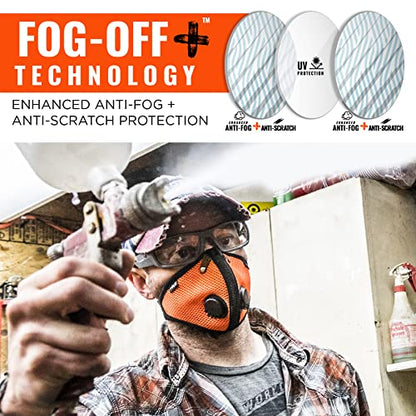 Ergodyne Skullerz ODIN Anti Scratch Safety Glasses, Anti-Fog, ANSI z87.1 - color: Clear
