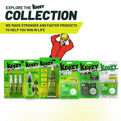 Krazy Fix Light Cure Super Glue with Fast Curing LED Light, 5 Second Bond, Repair Glue for Eyeglass Frames, Phone Cables, Costume Design and More, 0.14 oz