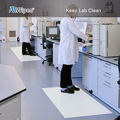 AAwipes Sticky Mats for Dogs or Cats 18" x 24" 300 Sheets (White, Case of 10, 30 Sheets/Mat) Cleanroom Floor Mats/Tacky/Adhesive for Pet, Lab, Hospital, Gym (IPSM-1824-300-W) - size: White 18" x 24"