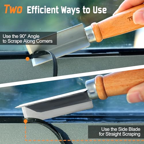 Professional Caulk Remover Tool – Heat-Treated Caulking Tool with 90° Sharp Blade & Solid Wood Handle, Saves Time for Home Improvement, Durable Grout & Silicone Remover Tool - color: 1- Original