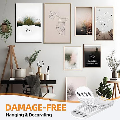 Summerbrite Picture Hanging Strips,Picture Hanger Kit, Removable Damage Free,Picture Hanging Hooks,Black Medium(40Pack) - size: Medium 20 Pairs, style: Black
