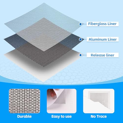 Wall Repair Patch Kit Upgraded Size, 6 Pcs 10 Inch Self Adhesive Pieces Aluminum Drywall Repair Kit, with Its Own Large Squeegee and Scraping, GMingZTong - size: 6 Pack 10 Inch