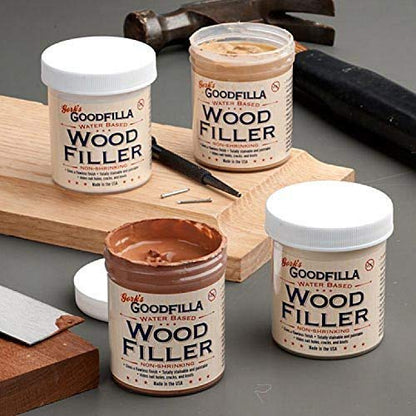 Goodfilla Ebony, 8 oz, Wood and Grain Filler, Stainable, Sandable, Zero Waste, Non-Toxic, USA Made - color: Ebony, size: 8 oz
