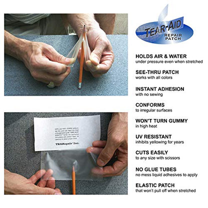 Tear-Aid Vinyl Repair Patch Kit - size: Vinyl Repair - 3" X 5' Roll (Pack of 2)