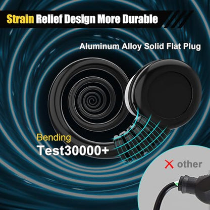 6FT Waterproof Outdoor Extension Cord,IPX6 Waterproof,Cold Weather & Fireproof,Heavy Duty 3 Prong Cable,18AWG 125V 10A,FCC/ETL Certified - size: 6FT