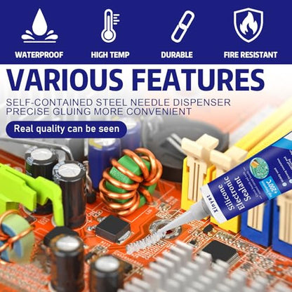 100ml Electronic Silicone Adhesive Sealant, Conformal Coating for Electronics, Transparent Insulating Sealant, Waterproof for Circuit Boards, Appliance Control Boards, LED Lamps