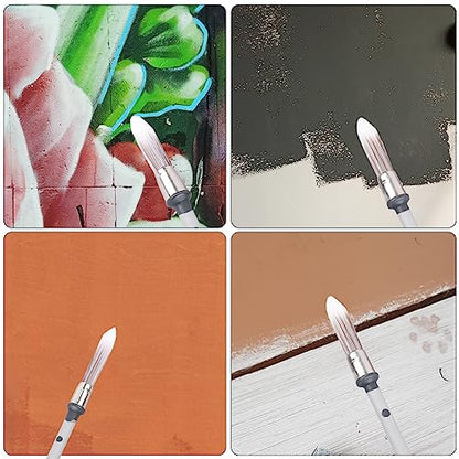 3pcs Paint Brushes for Walls, 0.45/0.6/0.7 inch Small Paint Brush Wall Trim Painting Tools Ideal for Baseboards House Wall Corners Paint Edger Brush and Touch Up Painting