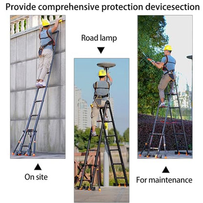 SEWACC 2pcs Non-Skid Ladder Feet Covers Folding Ladder Foot Protective Mats Heavy-Duty Non-Slip Pads for Stability and Safety in Home and Construction Use