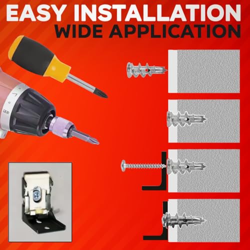 CrimsonMark 120Pcs Zinc Self Drilling Drywall Anchors and Screws kit #8 x 1-1/4”- Metal Wall Anchors for Drywall Heavy Duty, Holds Upto 50lbs – No Drill Hole Required with Dry Wall Screws and Anchors