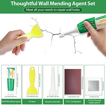 Drywall Repair Kit, Ranekie Drywall Hole Patch Kit Spackle Putty Wall Repair Large Hole Patch Kit, Wall Mending Agent with Scraper Easy to Fill The Holes for Home Wall, Plaster Dent Repair - color: 1 Pack Wall Spackle