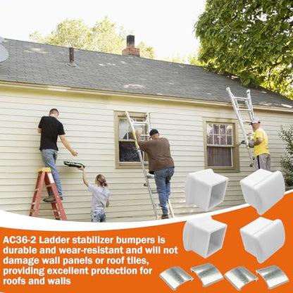 Showingo AC36-2 Ladder Stabilizer Rubber End Caps with Metal Insert, Extension Ladder Stabilizer Pads Compatible with Werner Standoff/Stabilizer AC78 & AC76 Replacement Rubber End Caps 4Pack - color: 4 Pcs