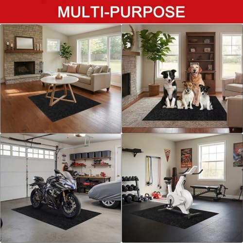 Golener Oil Spill Mat - 64”x32” Garage Floor Mat for Under Car, Rubber Floor Mats, Absorbent Oil Mat, Protect Floor from Spills & Stains, Waterproof, Reusable, Washable, Durable, Heavy Duty, Black - size: 64" x 32"