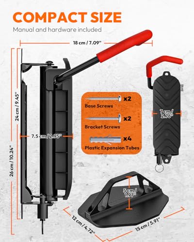 Swivel Bike Wall Mount Bike Rack Garage Organizer, Vertical Bike Hanger for Bicycle Rotating Wall Rack, Easy Installation with Wheel Hook (4 PACK) - size: 4 PACK