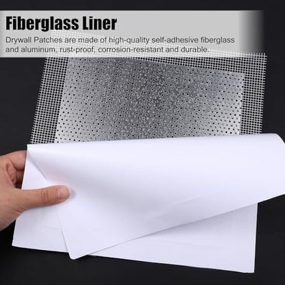8 × 8 inch Drywall Repair Patch, 3 Pack Drywall Repair Kit Large Hole Patch-Repair for Drywalls Heavy Duty Self-Adhesive Mesh Drywalls Patch Kit, Dry Wall Hole Repair-Patch for Drywall-Plaster Wall