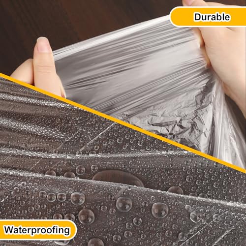 8 Pack Plastic Drop Cloth, 9x12 Ft Plastic Sheeting for Painting, Dust-Proof Tear-Resistant Painters Plastics Tarp Cloth for Furniture Floor Sofa Protector Cover Durable & Thick
