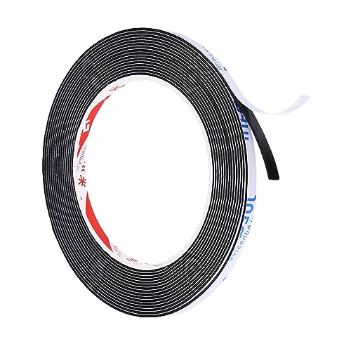 PATIKIL 5m/16.4ft Sealing Foam Tape, 5mm Wide 1mm Thick Single Sided Weather Stripping Door Seal Strip for Window Door Insulation, Black - size: 5mx5mmx1mm
