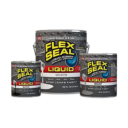 Flex Seal Liquid, Rubber Coating Sealant, Waterproof, Flexible, Breathable, and UV Resistant, Roof Repair, Basements, RV, Campers, Trailers, Marine, EPDM, Masonry, Clear, 16 oz