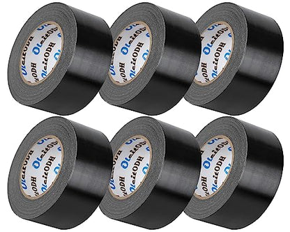 Oleitodh 6 Pack 3 in Duct Tape Black Heavy Duty 330 Yards x 3 Inch - Strong, Flexible,No Residue,All-Weather and Tear by Hand - Bulk Value for Do-It-Yourself Repairs and Professional Use - color: Black, size: 3inch x 330 yards