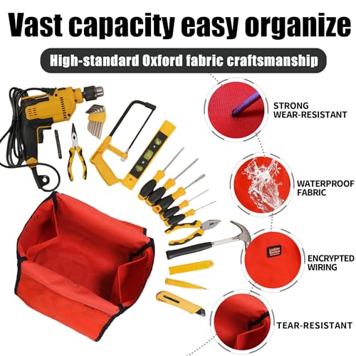 KVI Folding Stepladder Tool Tray Bag, Fit Werner LittleGiant Louisville Ladder Accessories - color: High Capacity