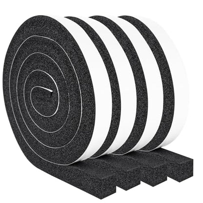 Yotache Air Conditioner Window Foam Insulation Seal 1"x1", High Resilience Foam Weather Stripping Door Seal Tape, 6.5 Ft x 4Pcs - size: (1"×1") 26FT