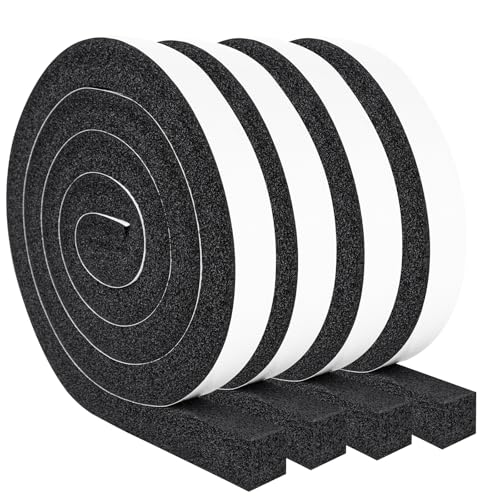 Yotache Air Conditioner Window Foam Insulation Seal 1"x1", High Resilience Foam Weather Stripping Door Seal Tape, 6.5 Ft x 4Pcs - size: (1"×1") 26FT