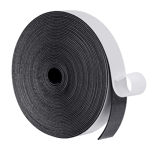 MAGZO Weather Stripping Door Seal, 1 Inch Wide X 1/16 Inch Thick Adhesive Foam Tape Soundproof Weatherstripping for Windows, 1 Rolls Total 33FT Black - size: 1in * 1/16in * 33FT