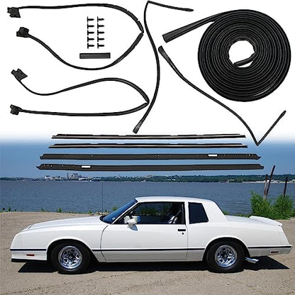 9PCS Window Door Trunk Roof Rail Seal Weatherstripping Kit Replacement for 1981-1988 Monte Carlo SS
