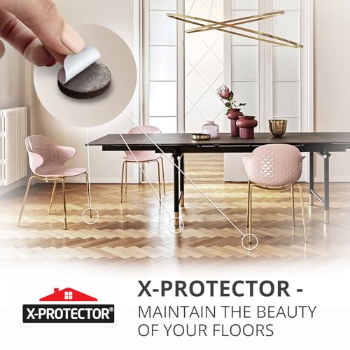 X-PROTECTOR Felt Furniture Pads - 32 PCS 1 1/2" Floor Protectors for Chair and Furniture Feet - Protect Your Hardwood Floors! (Brown, Round) - size: 1 1/2" 32 Brown, Round