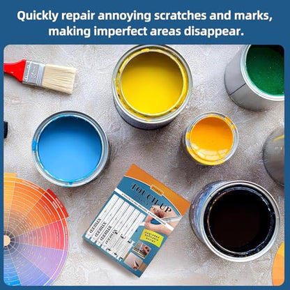 6 Pack Fillable Touch Up Paint Pen, Refillable Brush Pens, Touch up Paint pens for Walls - Wood Floors, Windows, Furniture, Kitchen Cabinet, Suitable for Any Repair - color: B-06
