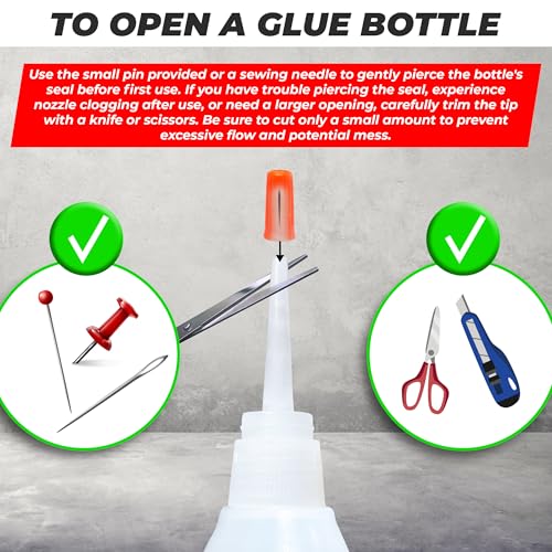 Plastic Glue for Models, Miniatures, Legos, PLA & 3D Printing Repair – Fast Setting Heavy Duty Strong Super Glue for Plastic 20g (144 Pack) - size: 144 Pack