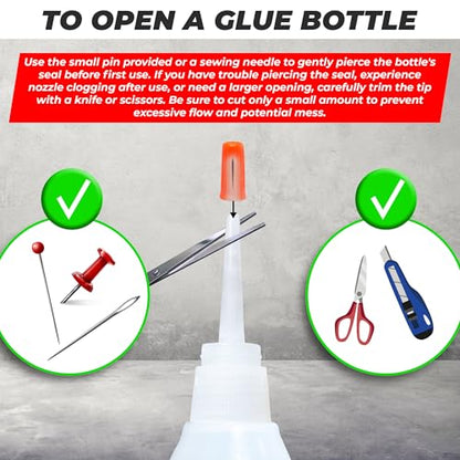 Plastic Glue for Models, Miniatures, Legos, PLA & 3D Printing Repair – Fast Setting Heavy Duty Strong Super Glue for Plastic 20g (4 Pack) - size: 4 Pack