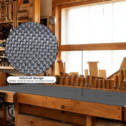 Anti-Slip Router Table Mat Non Slip Work Bench Top Mat - 24" x 36" Durable Non Slip Pad Tool Mats for Workshop Woodworking Router Cabinet Drawer Shelf Liner